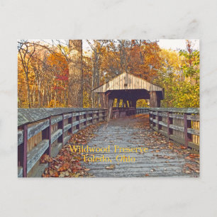 briefkaart, "Covered Bridge at Wildwood Preserve" Briefkaart