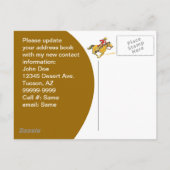 Briefkaart Cowboy Verhuizen Ik heb verplaatst Nieu (Achterkant)