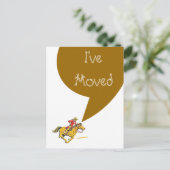Briefkaart Cowboy Verhuizen Ik heb verplaatst Nieu (Staand voorkant)