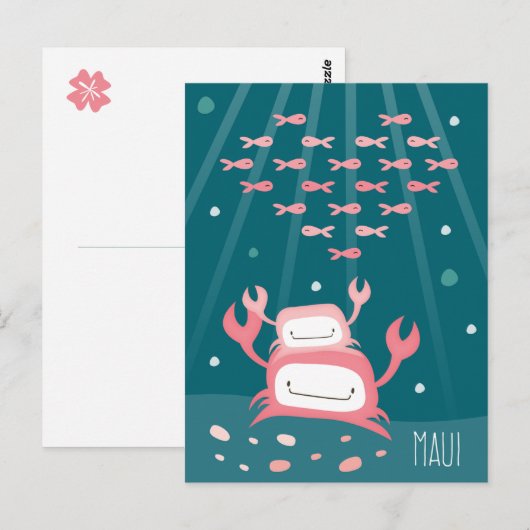briefkaart "Crab Maui" (Voorkant / Achterkant)