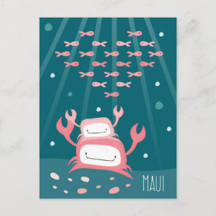 briefkaart "Crab Maui"
