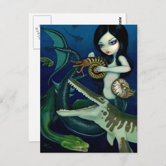 briefkaart "Cretacous Mermaid" (Voorkant / Achterkant)