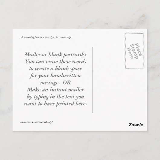 Briefkaart cruiseschepen (Achterkant)