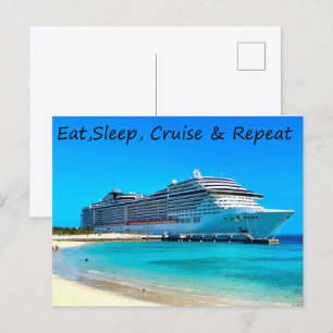 Briefkaart cruiseschepen