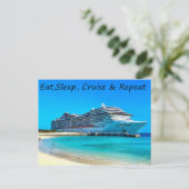 Briefkaart cruiseschepen (Staand voorkant)