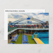 Briefkaart Cruiseschip in Sydney, Australië (Voorkant / Achterkant)