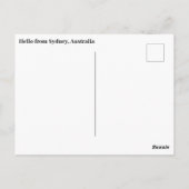 Briefkaart Cruiseschip in Sydney, Australië (Achterkant)