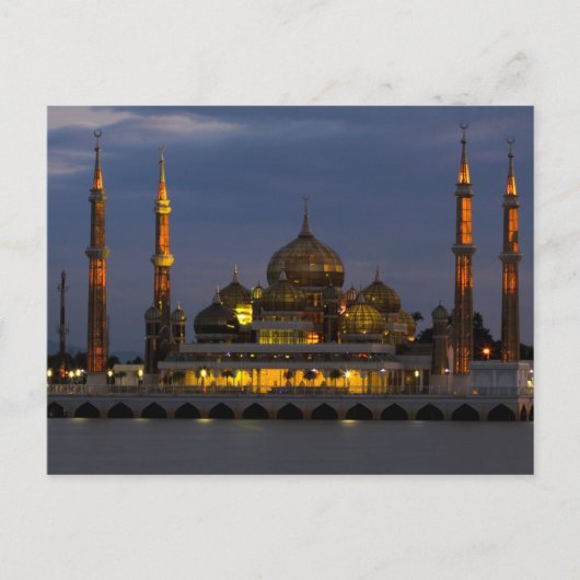 Briefkaart Crystal Mosque Terengganu, Maleisië (Voorkant)