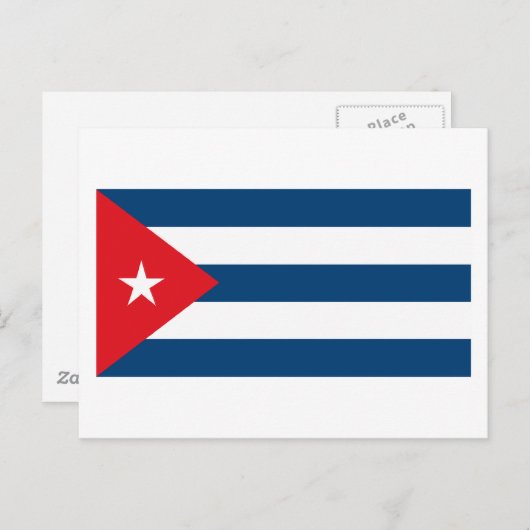 Briefkaart Cubaanse vlag (Voorkant / Achterkant)