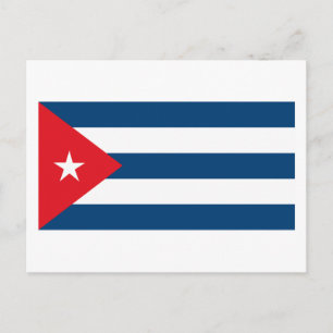 Briefkaart Cubaanse vlag