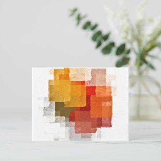 Briefkaart Cubistisch patroon (Staand voorkant)