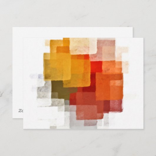 Briefkaart Cubistisch patroon (Voorkant / Achterkant)