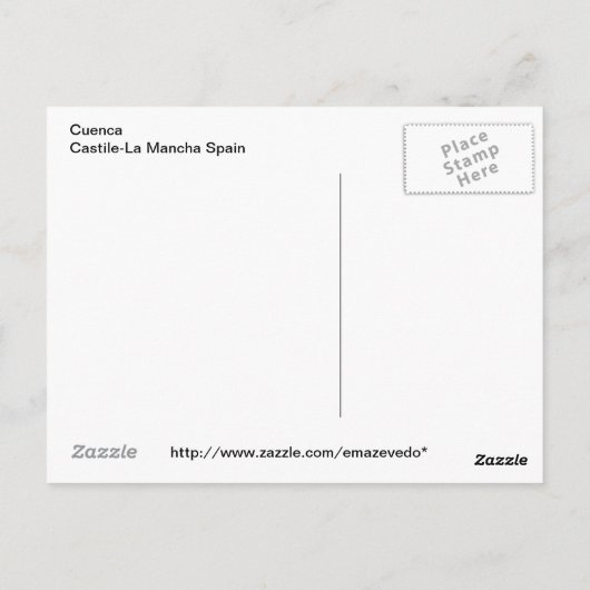 Briefkaart Cuenca (Achterkant)