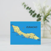 Briefkaart Curaçao op het eiland Sun (Staand voorkant)
