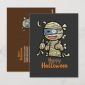 Briefkaart Cute Happy Mummy personaliseren (Voorkant / Achterkant)