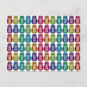 Briefkaart - Cute Rainbow Matryoshka Owl (Voorkant)