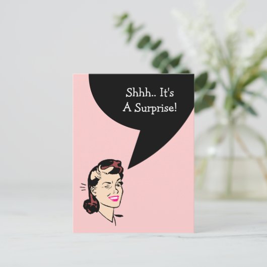 Briefkaart Cute Wink Enterprise Party Hosting Brie (Staand voorkant)