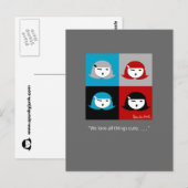 Briefkaart Cutie Pie Girls (Voorkant / Achterkant)