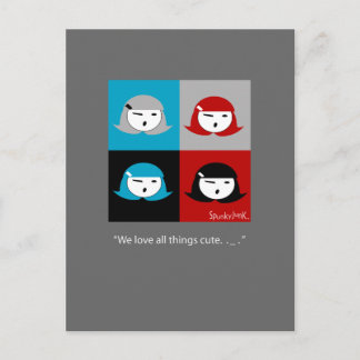 Briefkaart Cutie Pie Girls