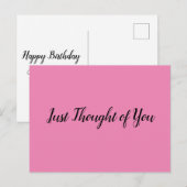 Briefkaart - Dacht: Fijne verjaardag.. speciale da (Voorkant / Achterkant)