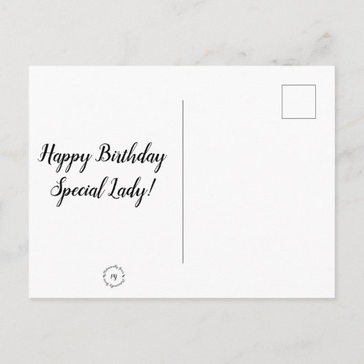 Briefkaart - Dacht: Fijne verjaardag.. speciale da (Achterkant)