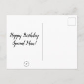 Briefkaart - Dacht: Gelukkig Man op de verjaardag! (Achterkant)