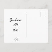 Briefkaart - Dacht: Jullie verdienen het allemaal! (Achterkant)
