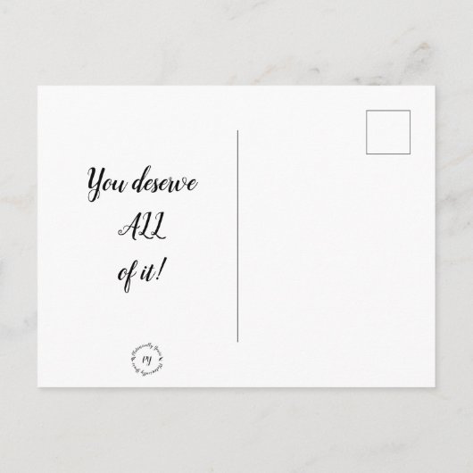 Briefkaart - Dacht: Jullie verdienen het allemaal! (Achterkant)