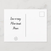 Briefkaart - Dacht: vrede. (Achterkant)