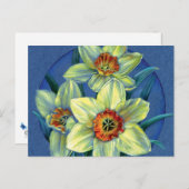 briefkaart "Daffodils - the joys of spring" (Voorkant / Achterkant)