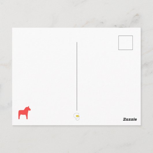 Briefkaart Dala Horse (Achterkant)