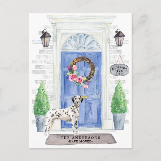 Briefkaart Dalmatian Moving Announcement (Voorkant)