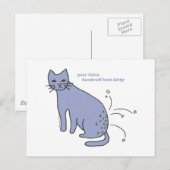briefkaart "Dandruff-Butt Kat" (Voorkant / Achterkant)