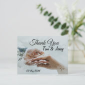 Briefkaart dank u voor uw aanwezigheid bij de uitn (Staand voorkant)