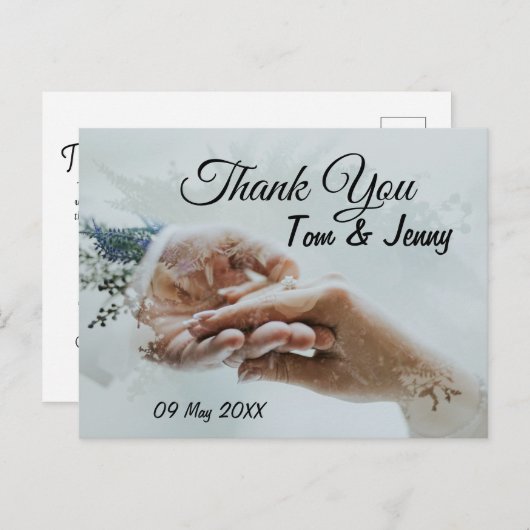 Briefkaart dank u voor uw aanwezigheid bij de uitn (Voorkant / Achterkant)