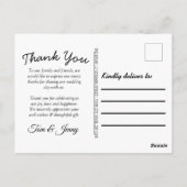 Briefkaart dank u voor uw aanwezigheid bij de uitn (Achterkant)