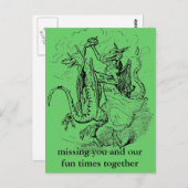 Briefkaart Dansingsdragons (Voorkant / Achterkant)