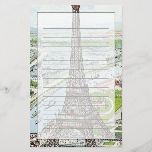 Briefkaart dat de Eiffeltoren weergeeft Briefpapier (Voorkant)