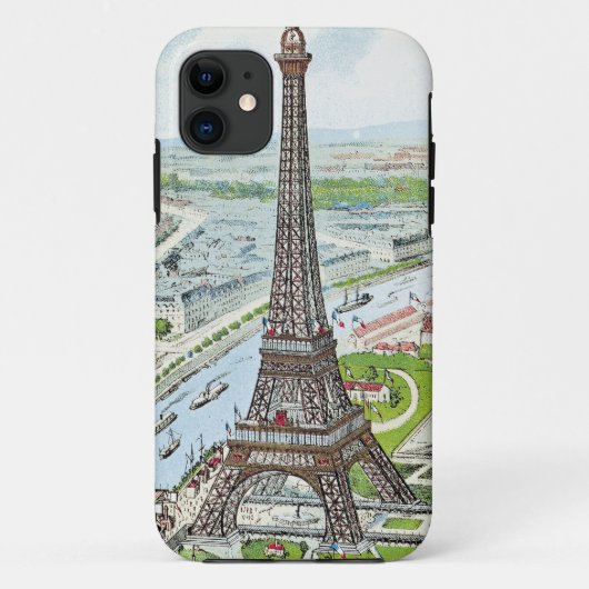 Briefkaart dat de Eiffeltoren weergeeft Case-Mate iPhone Case (Achterkant)