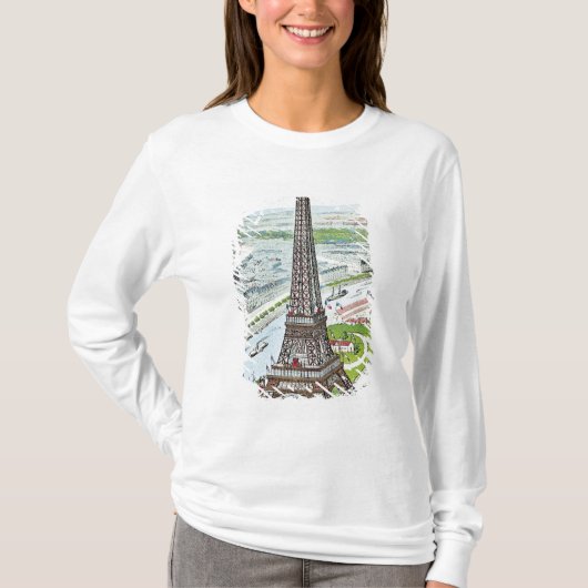 Briefkaart dat de Eiffeltoren weergeeft T-shirt (Voorkant)