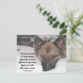 Briefkaart dat ik droomgedicht heb van Ladee Basse (Staand voorkant)