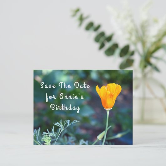 Briefkaart Datum bekendmaking opslaan (Staand voorkant)