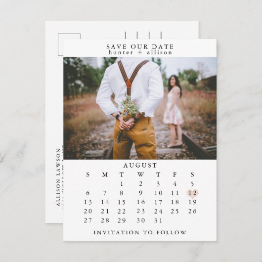 Briefkaart Datum opslaan (Voorkant / Achterkant)