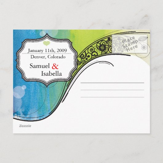 Briefkaart Datum opslaan (Achterkant)