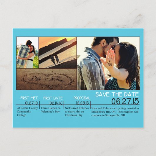 Briefkaart Datum opslaan (Voorkant)