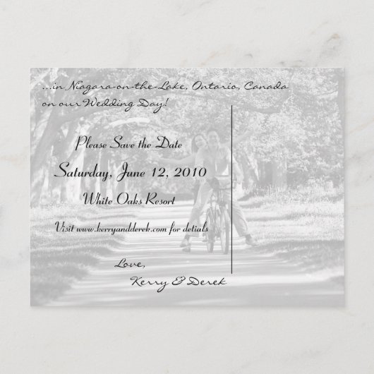 Briefkaart Datum opslaan (Achterkant)