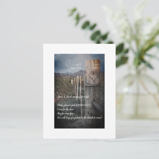 Briefkaart Datum opslaan (Staand voorkant)