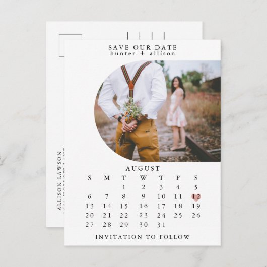 Briefkaart Datum opslaan (Voorkant / Achterkant)