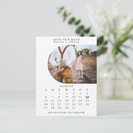 Briefkaart Datum opslaan (Staand voorkant)