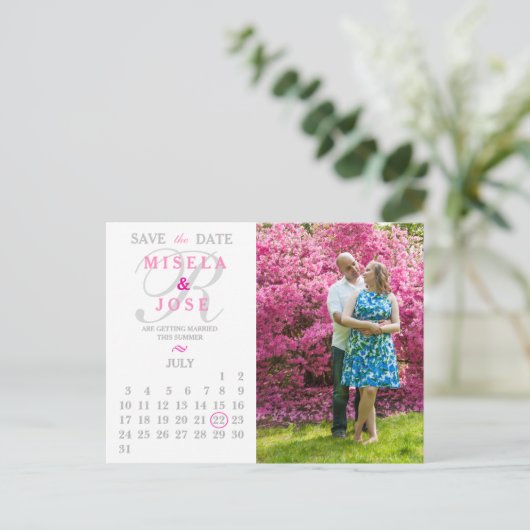 Briefkaart Datum opslaan (Staand voorkant)